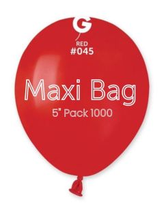 5" Pk1000 Maxi Bag Red GemarUK
