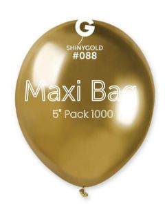 5" Pk1000 Maxi Bag Shiny Gold GemarUK