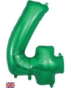 34" Green Number 4 Foil Balloon Oaktree