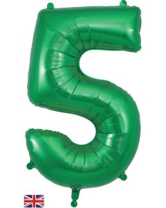 34" Green Number 5 Foil Balloon Oaktree