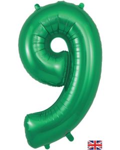 34" Green Number 9 Foil Balloon Oaktree