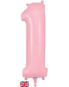 34" Matte Pink Number 1 Foil Balloon Oaktree