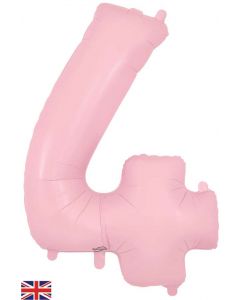 34" Matte Pink Number 4 Foil Balloon Oaktree