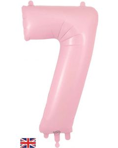 34" Matte Pink Number 7 Foil Balloon Oaktree