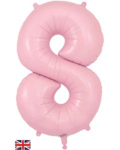 34" Matte Pink Number 8 Foil Balloon Oaktree