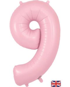 34" Matte Pink Number 9 Foil Balloon Oaktree