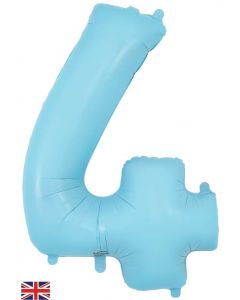 34" Matte Blue Number 4 Foil Balloon Oaktree