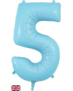 34" Matte Blue Number 5 Foil Balloon Oaktree