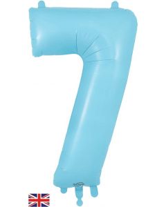34" Matte Blue Number 7 Foil Balloon Oaktree