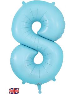 34" Matte Blue Number 8 Foil Balloon Oaktree