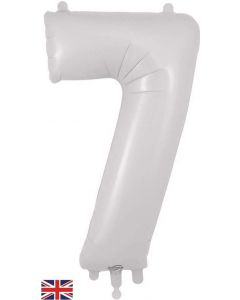 34" Matte White Number 7 Foil Balloon Oaktree