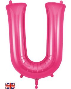 34" Letter U Pink