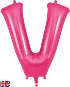 34" Letter V Pink