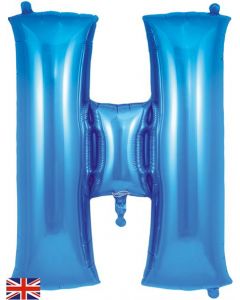 34" Letter H Blue