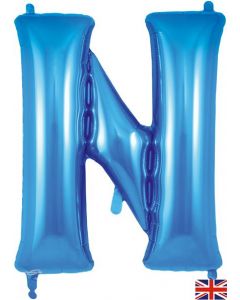 34" Letter N Blue