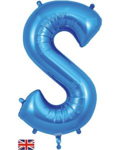 34" Letter S Blue