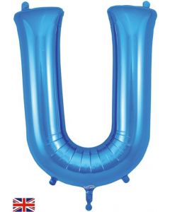 34" Letter U Blue