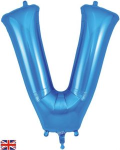 34" Letter V Blue