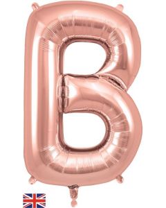 34" Letter B Rose Gold