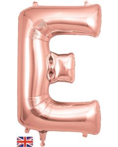 34" Letter E Rose Gold