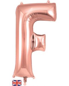 34" Letter F Rose Gold