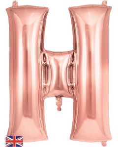 34" Letter H Rose Gold