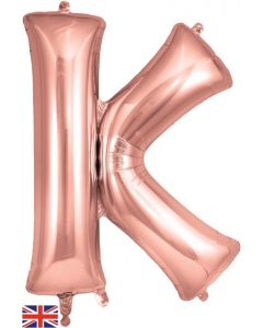 34" Letter K Rose Gold