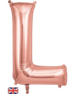34" Letter L Rose Gold