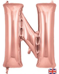 34" Letter N Rose Gold
