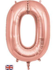 34" Letter O Rose Gold