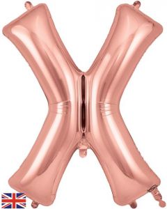 34" Letter X Rose Gold