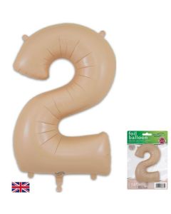 34" Nude Number 2 Foil Balloon Oaktree