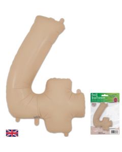 34" Nude Number 4 Foil Balloon Oaktree