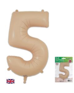 34" Nude Number 5 Foil Balloon Oaktree