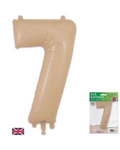 34" Nude Number 7 Foil Balloon Oaktree