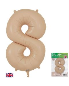 34" Nude Number 8 Foil Balloon Oaktree