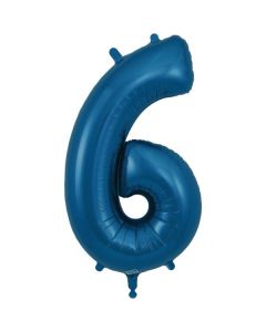 34" Number 6 Navy Blue Oaktree
