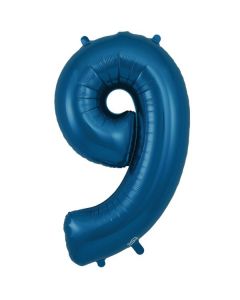 34" Number 9 Navy Blue Oaktree