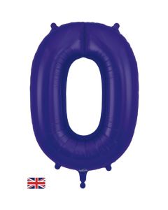 34" Purple Number 0 Foil Balloon Oaktree