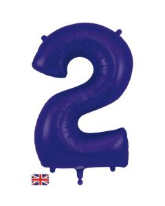 34" Purple Number 2 Foil Balloon Oaktree