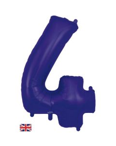 34" Purple Number 4 Foil Balloon Oaktree