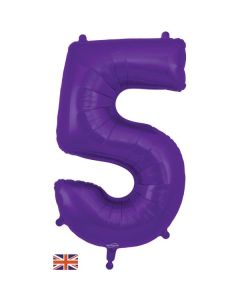 34" Purple Number 5 Foil Balloon Oaktree