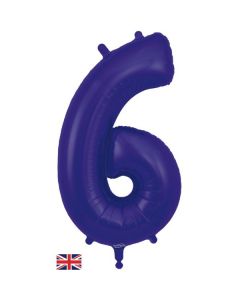 34" Purple Number 6 Foil Balloon Oaktree