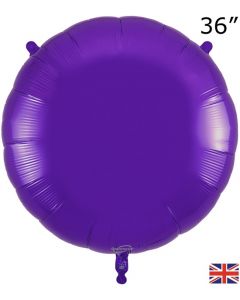 36" Purple Round Foil Balloon Oaktree