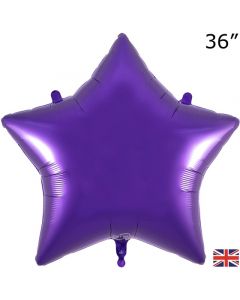 36" Purple Star Foil Balloon Oaktree