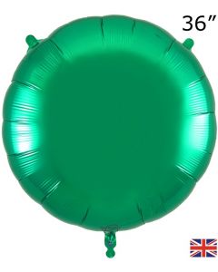 36" Green Round Foil Balloon Oaktree