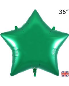 36" Green Star Foil Balloon Oaktree