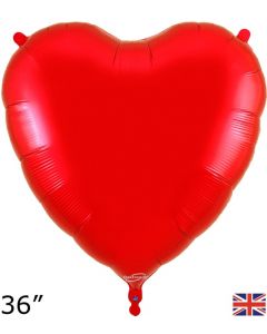 36" Red Heart Foil Balloon Oaktree
