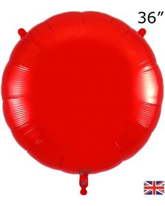 36" Red Round Foil Balloon Oaktree