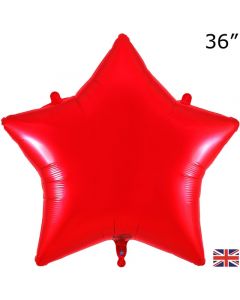 36" Red Star Foil Balloon Oaktree
